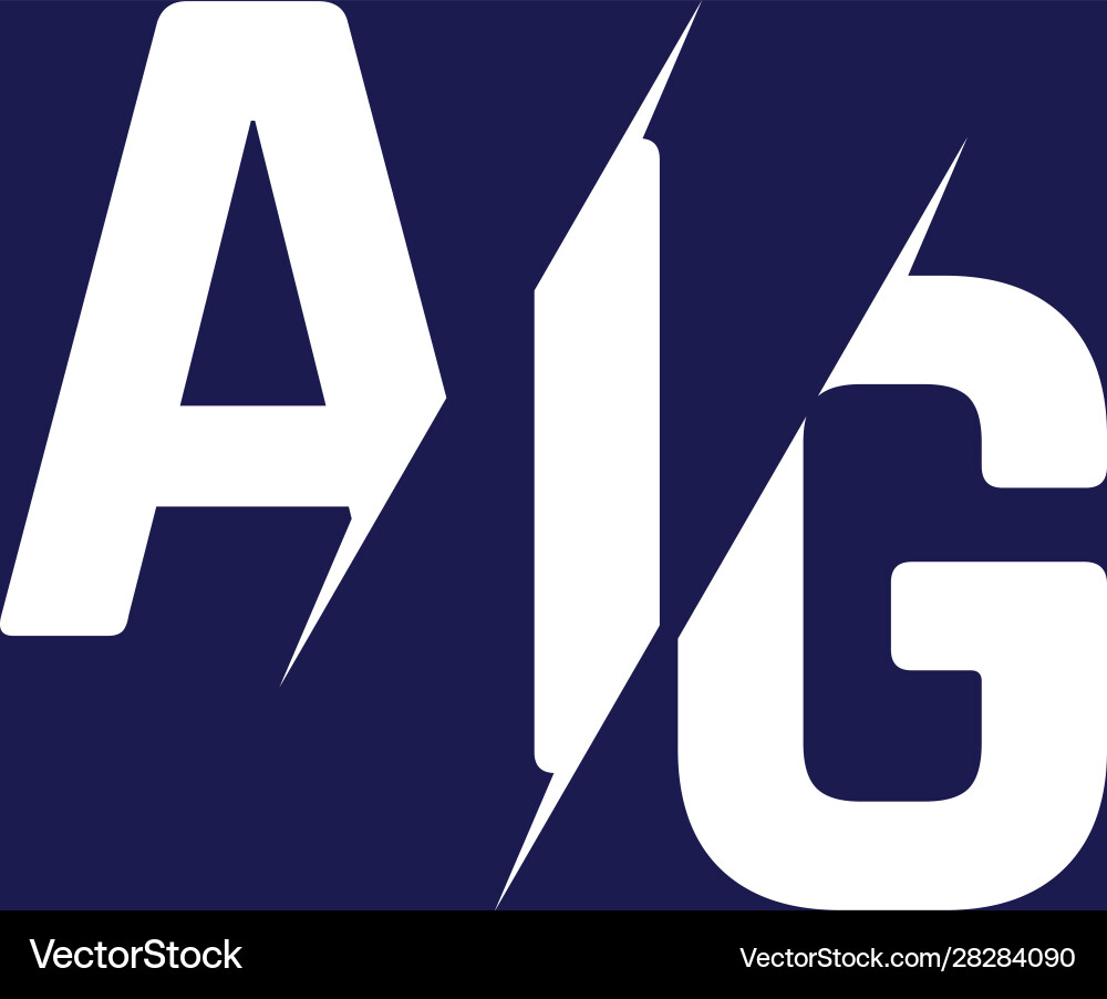 Monogram letters initial logo design aig vector image