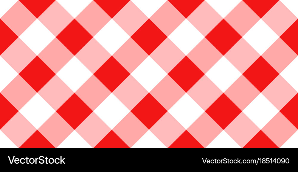Red and White Argyle Pattern vector image