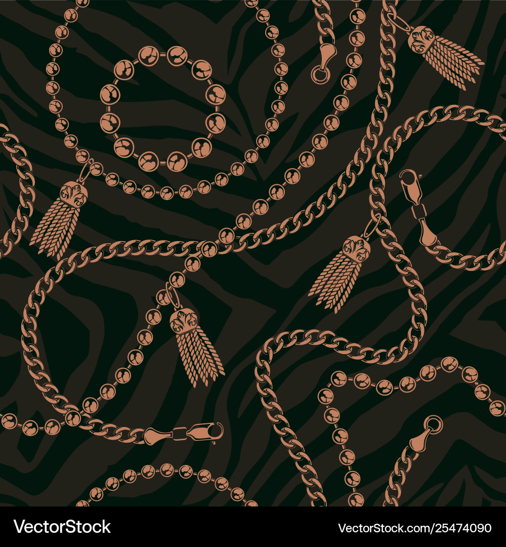 Seamless pattern chains Royalty Free Vector Image
