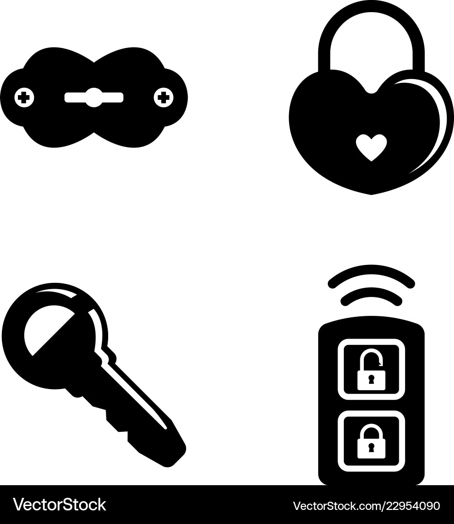 Security Keys and Lock Icons vector image
