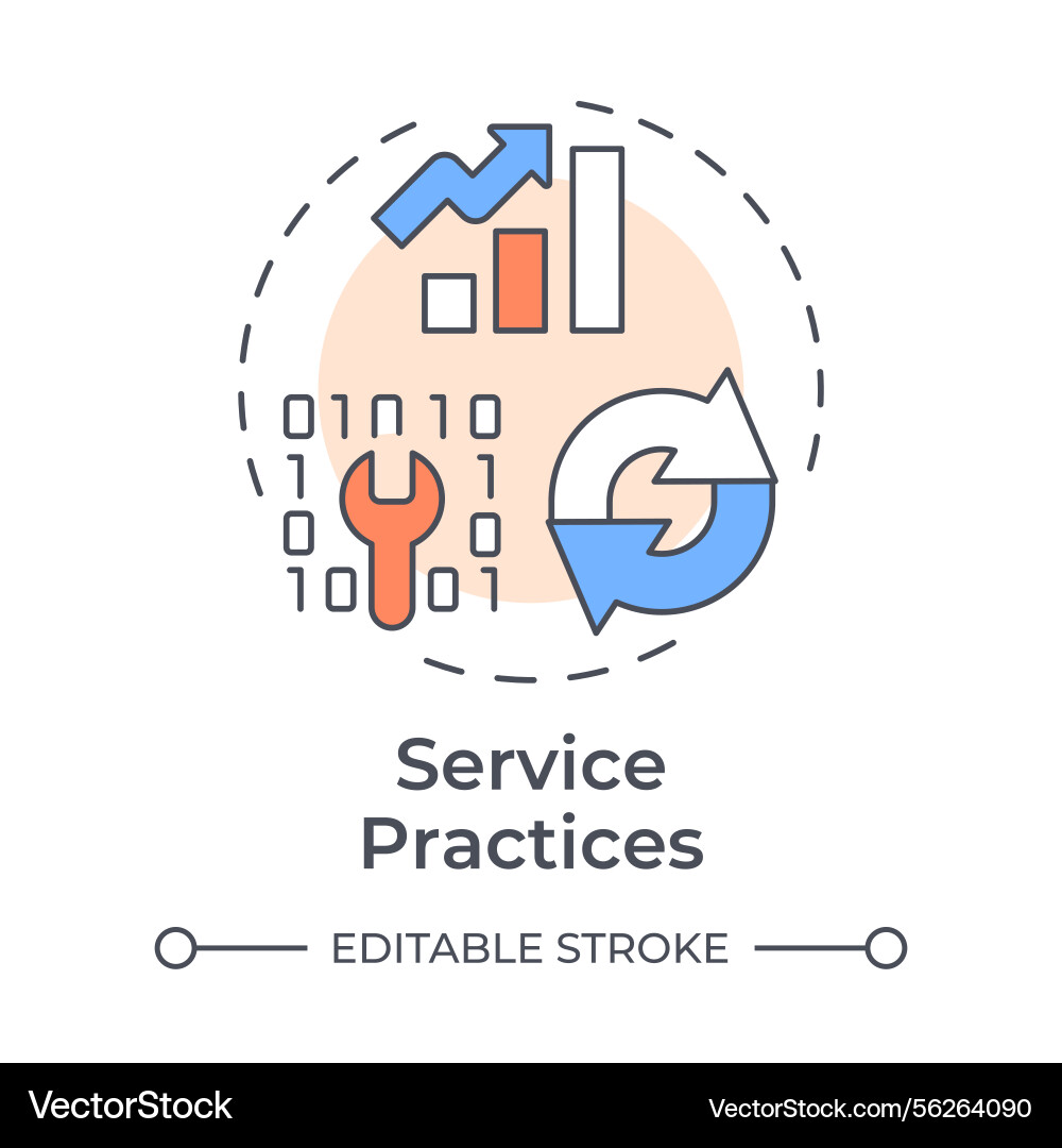 Service practices multi color concept icon Service practices multi color concept icon vector image