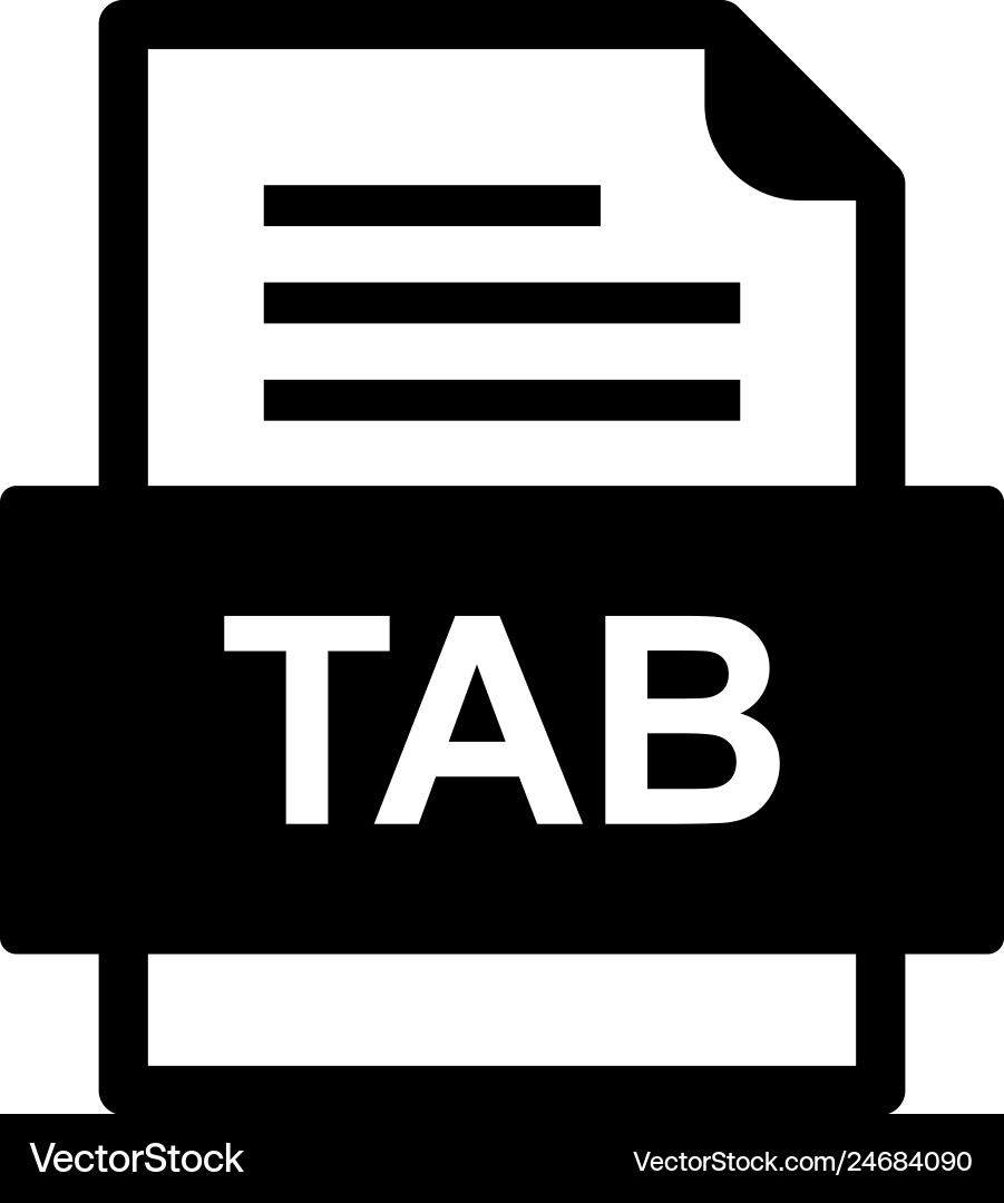 Tab file document icon Vector Image