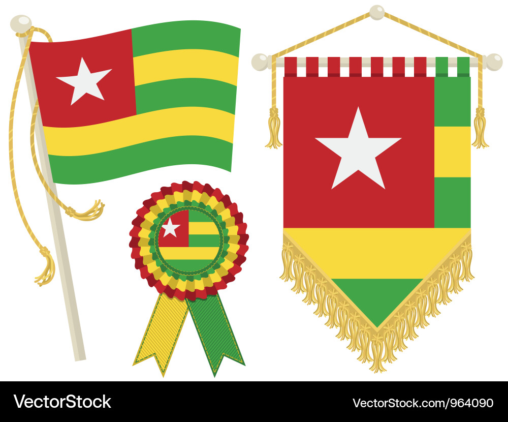 Togo Flag Elements vector image