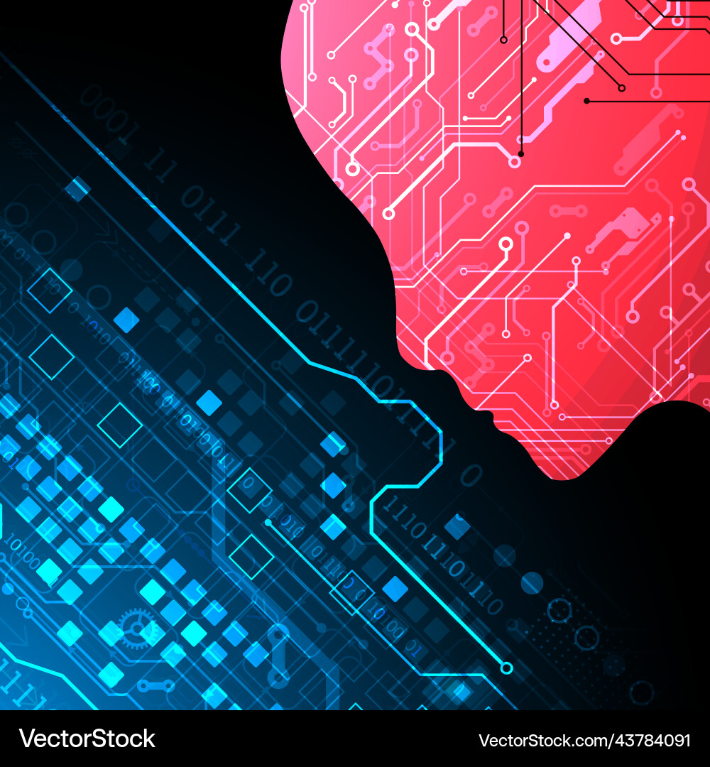 Abstract background on the theme of artificial Abstract background on the theme of artificial Vector Image