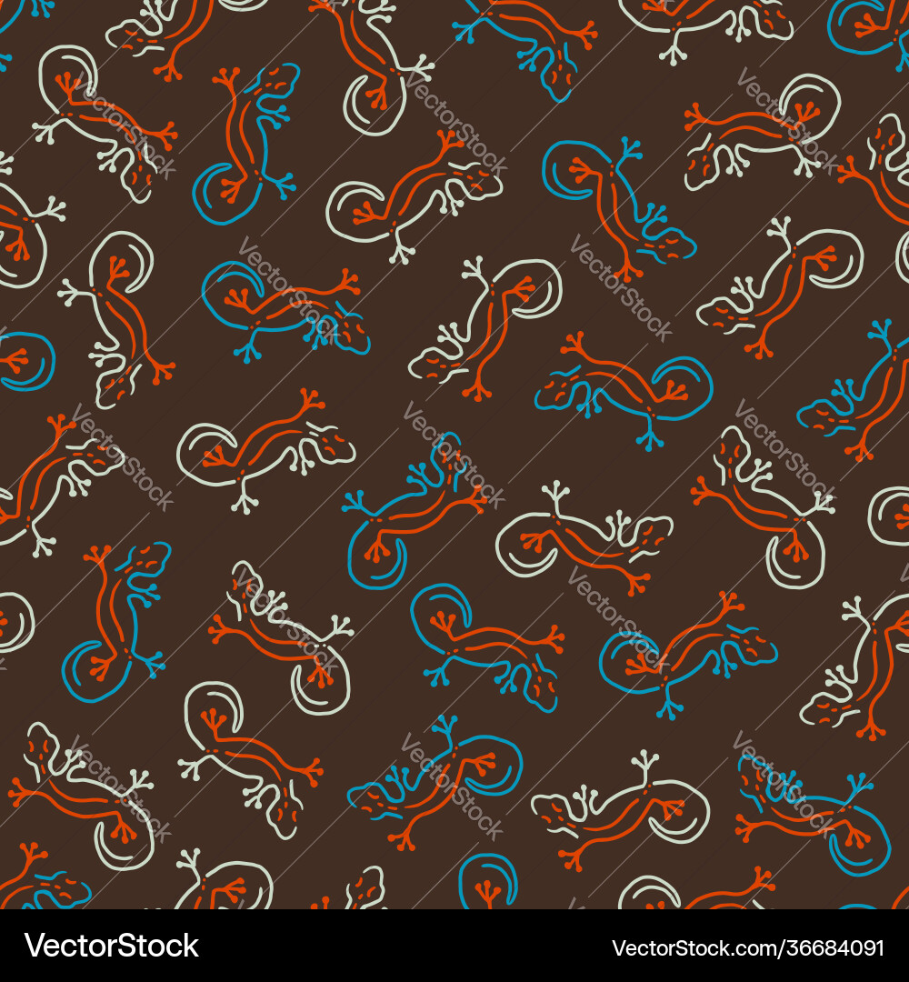 Abstract graphic seamless pattern with gecko line Abstract graphic seamless pattern with gecko line vector image