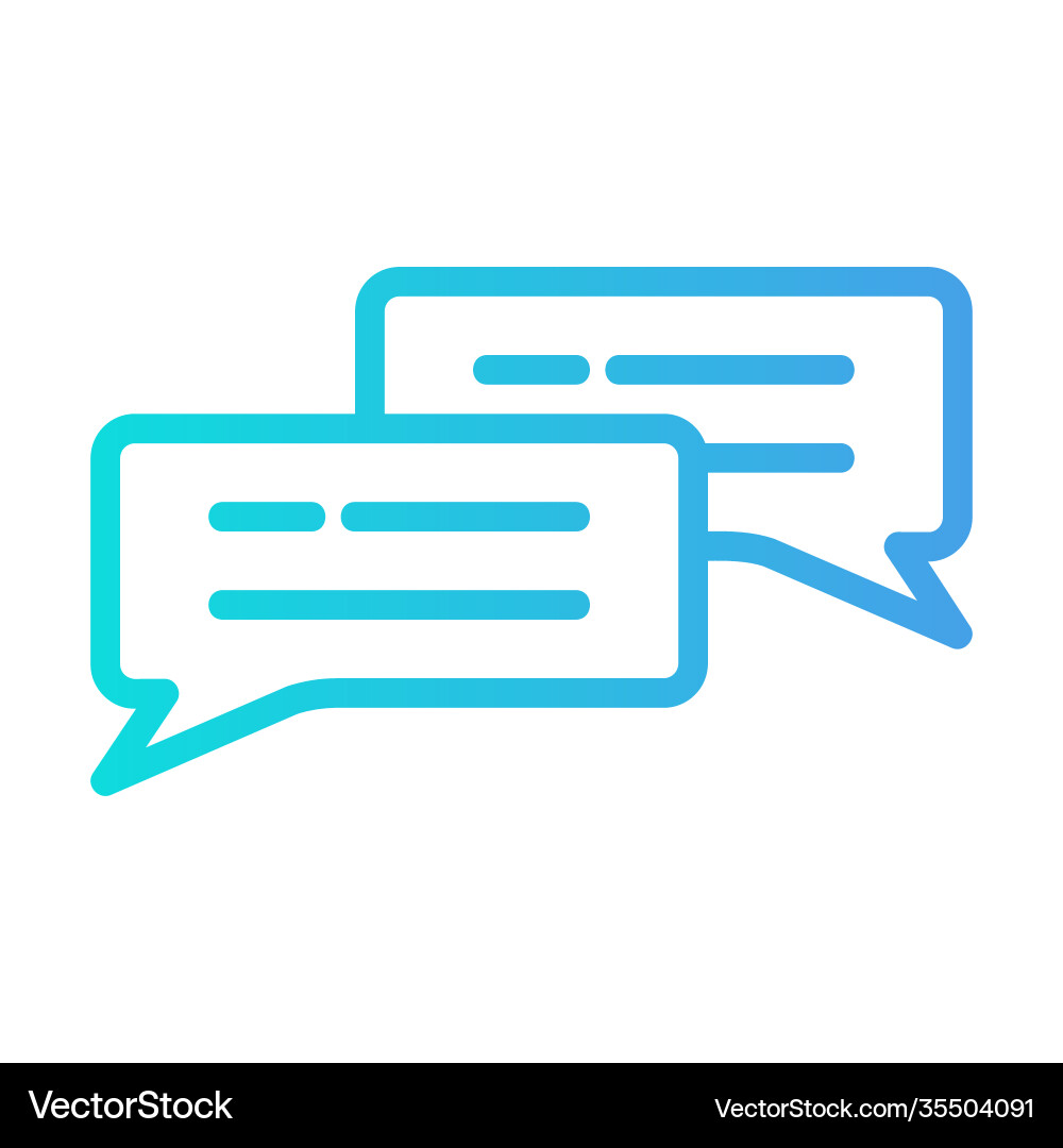 Chat icon in gradient style for any projects Chat icon in gradient style for any projects vector image