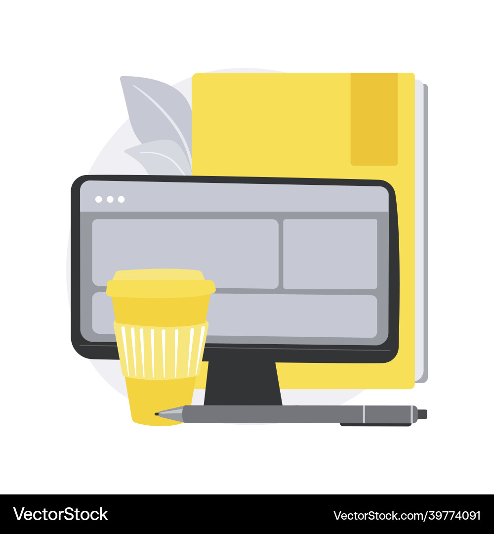 Corporate website abstract concept Corporate website abstract concept vector image