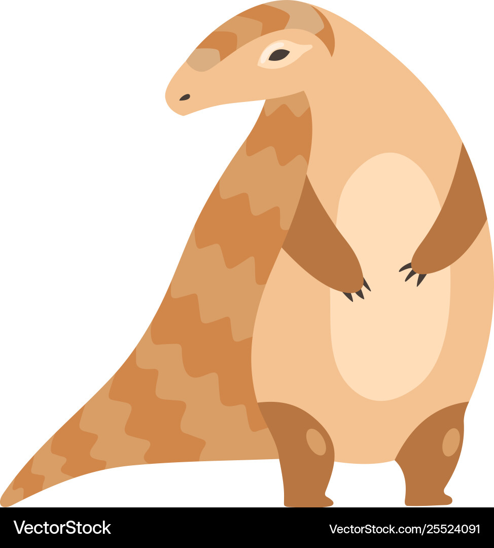 Cute pangolin standing on two legs rare species Cute pangolin standing on two legs rare species vector image