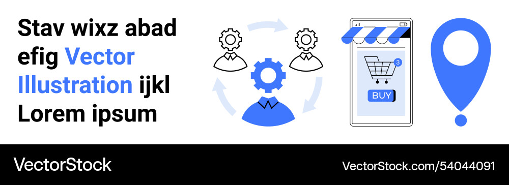 Digital workflow and e-commerce integration Vector Image