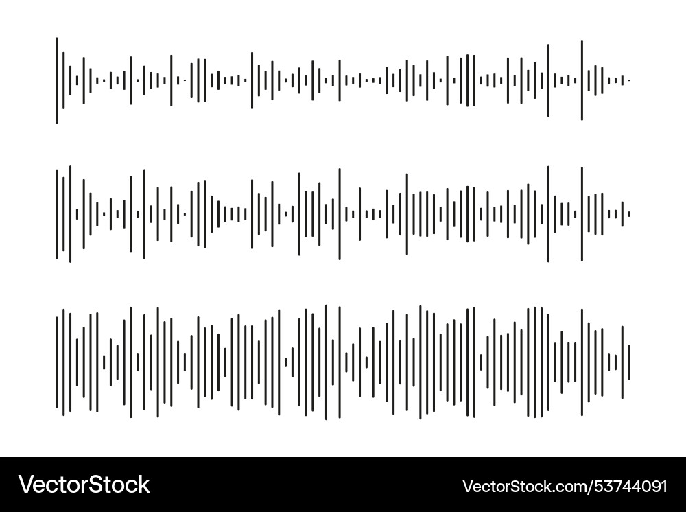 Equalizer symbols set of voice message template Equalizer symbols set of voice message template vector image