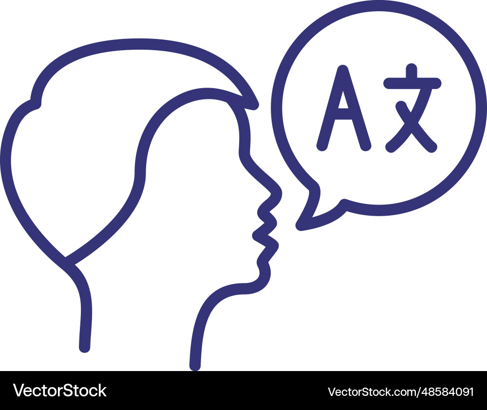 Interpreter line icon Interpreter line icon vector image