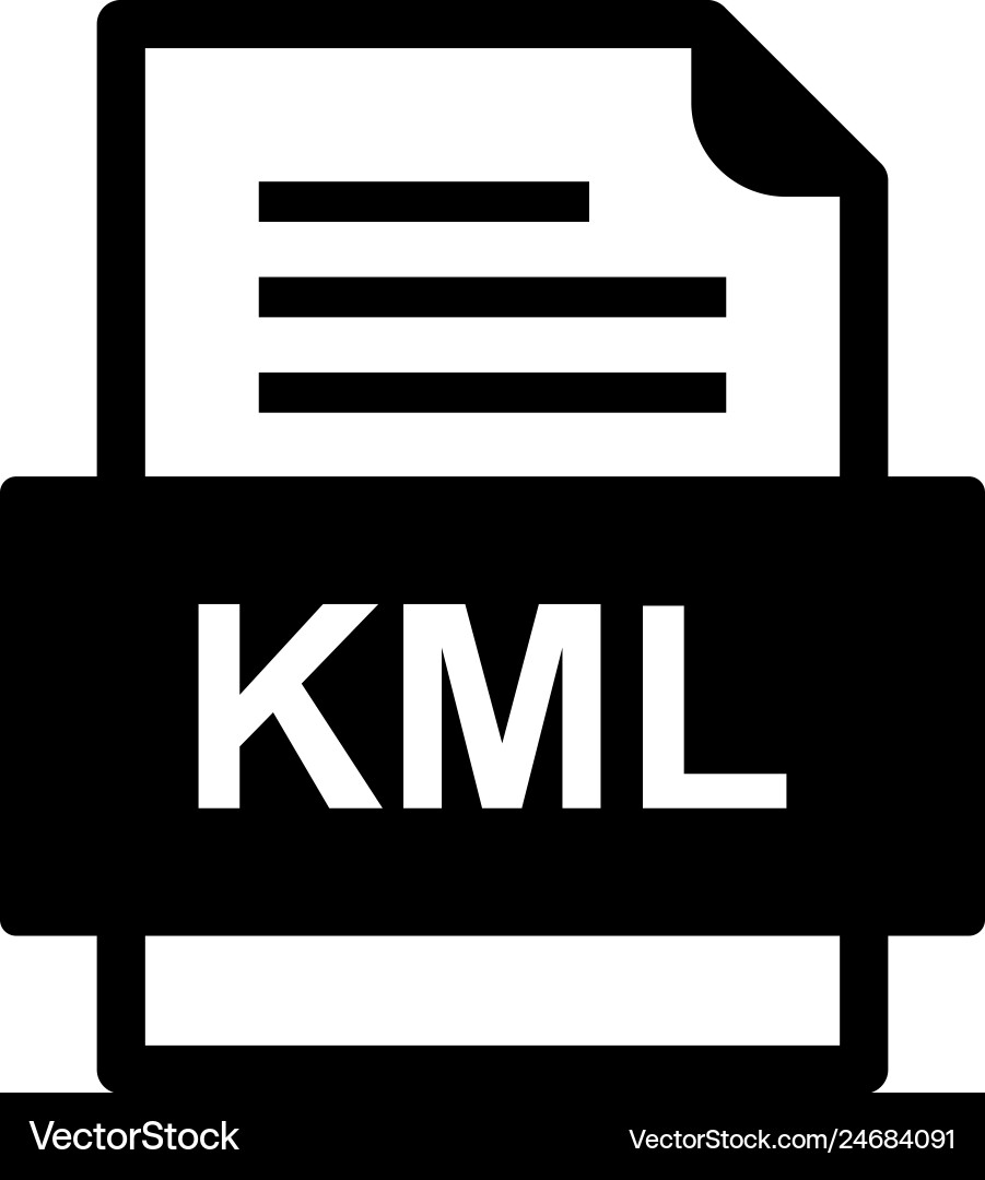 KML File Icon Vector Image