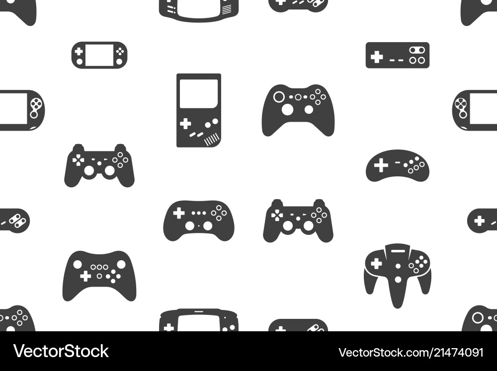 Seamless pattern with video games joystick Seamless pattern with video games joystick vector image