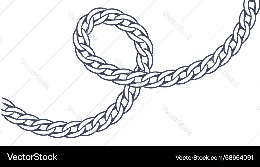Twisted chain link element design generative ai Vector Image