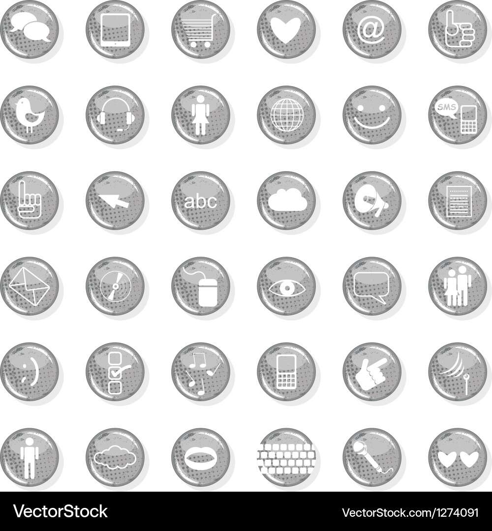 Web multi button set vector image
