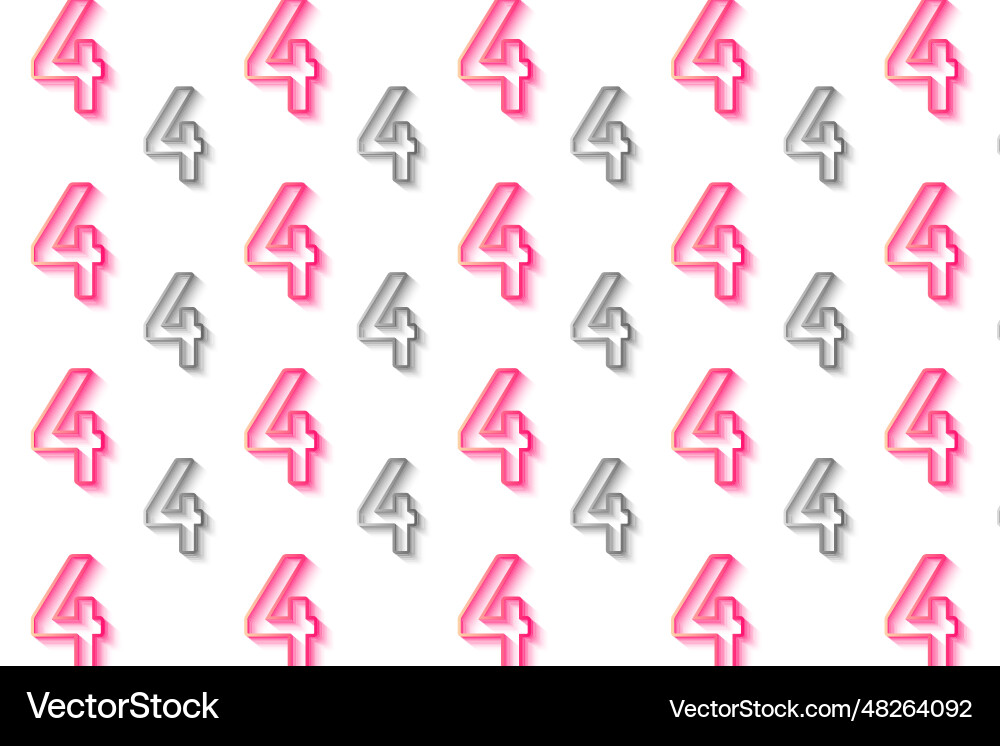 Abstract number 4 pattern background Vector Image