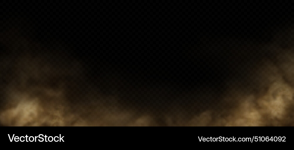 Brown dust sand or dirt cloud on transparent Vector Image