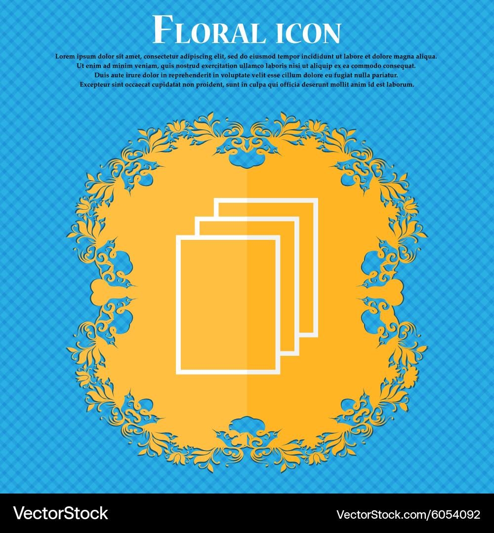 Copy file sign icon duplicate document symbol vector image