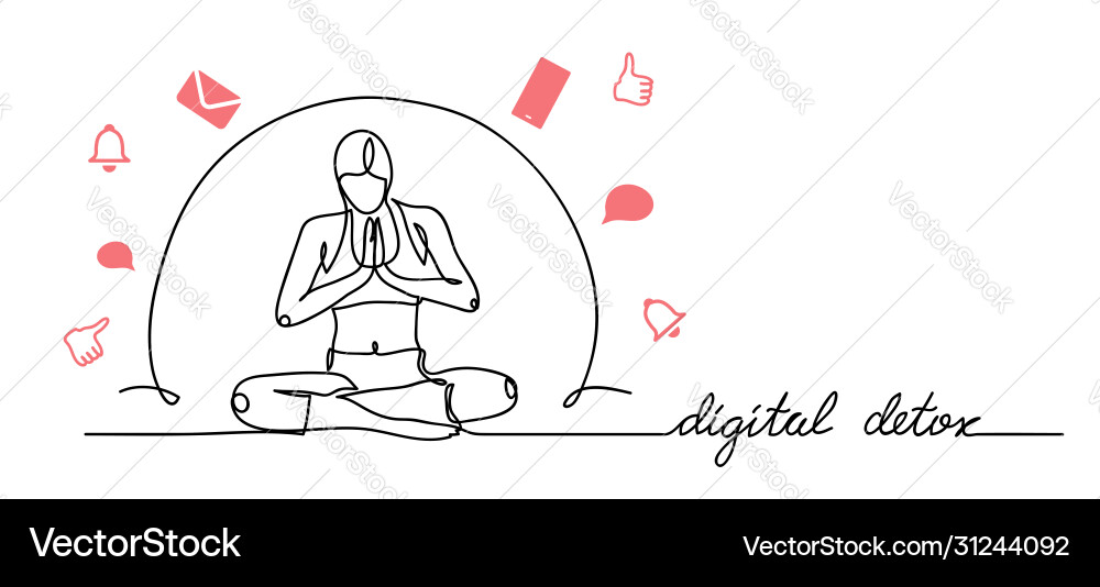Digital detox simple web Digital detox simple web vector image