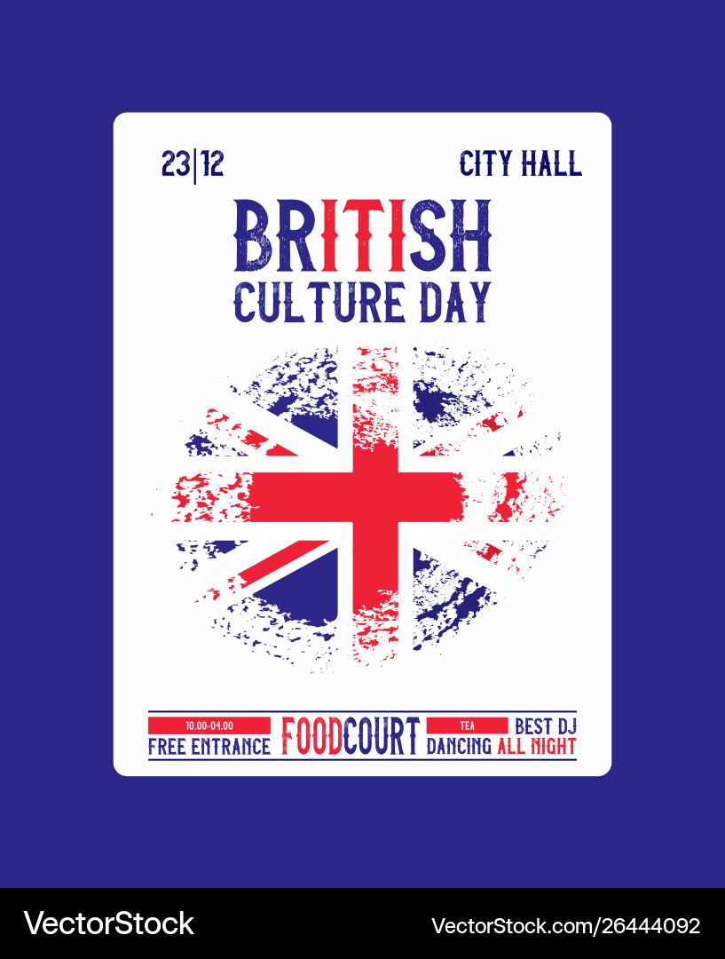 Flag united kingdom with brush effect Flag united kingdom with brush effect vector image