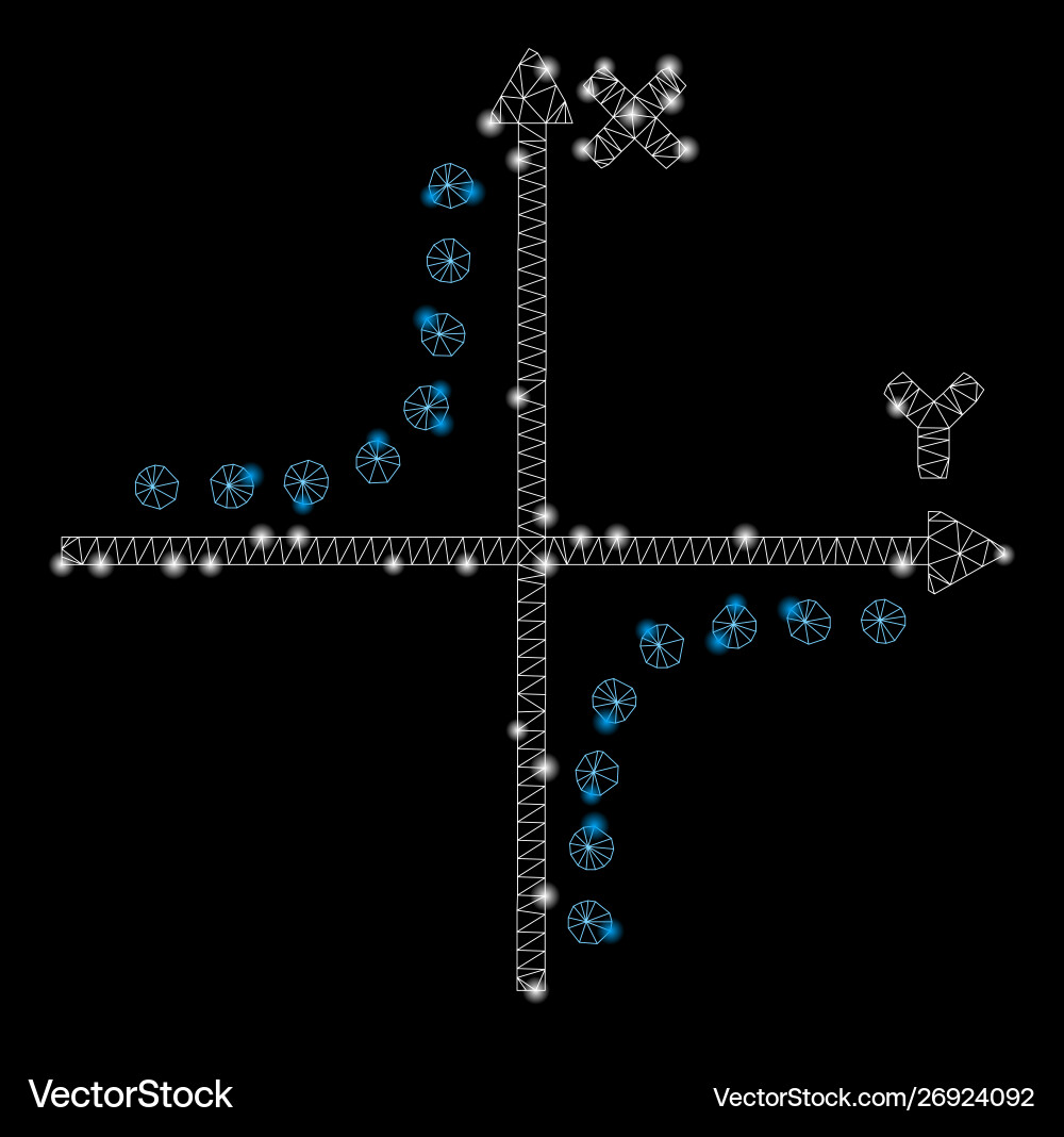 Flare mesh 2d hyperbola plot with spots Flare mesh 2d hyperbola plot with spots vector image