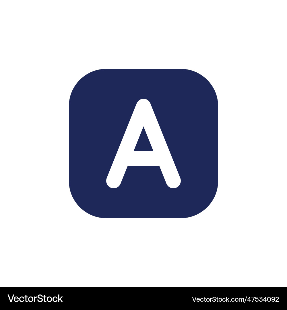 Font style black pixel perfect solid ui icon Font style black pixel perfect solid ui icon vector image