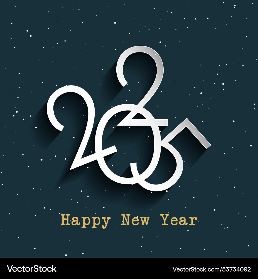 Happy new year background with text design Vector Image