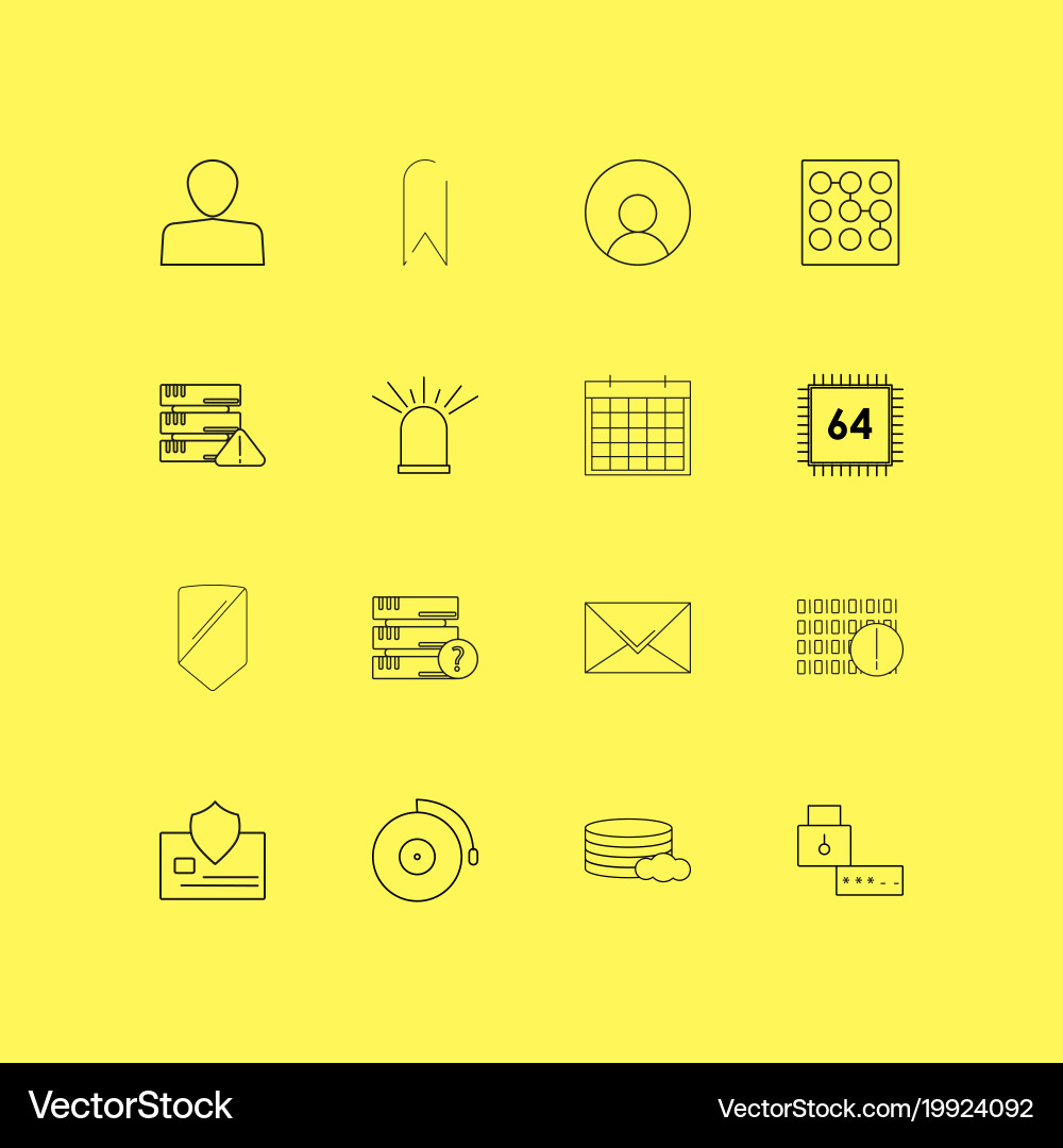 Internet technologies linear icon set simple vector image
