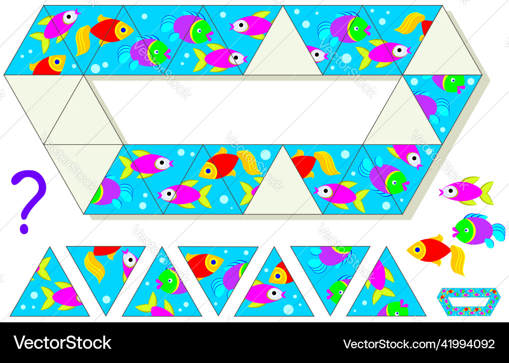 Logic Triomino Puzzle Game - Find the Missing Piec vector image