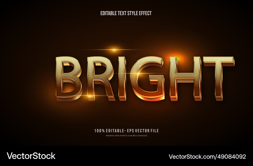 Modern editable text style effect gradient color Modern editable text style effect gradient color vector image