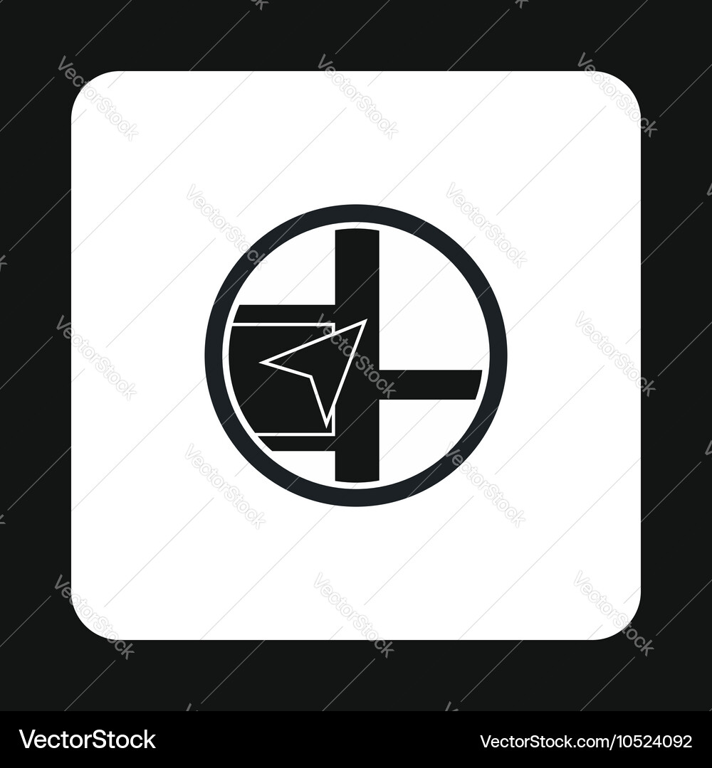 Pointer on map icon simple style Vector Image