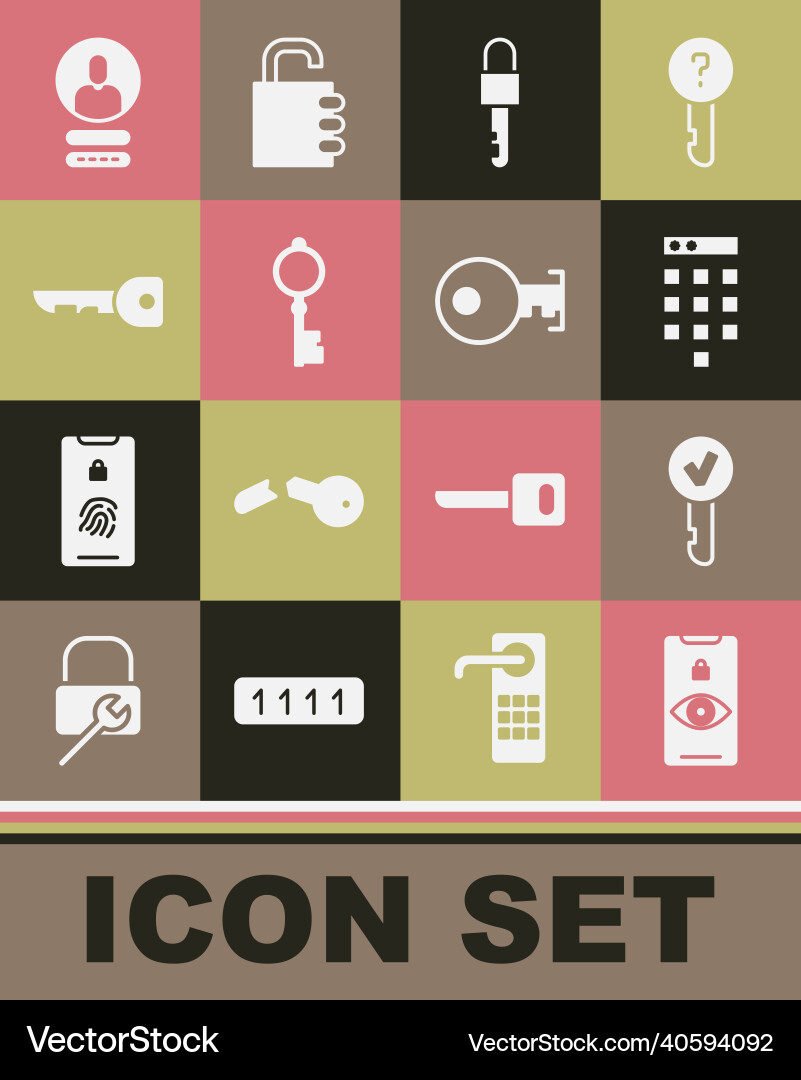 Set eye scan key password protection locked Set eye scan key password protection locked vector image