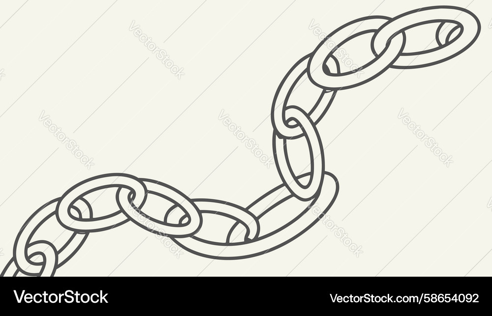 Short chain link element design generative ai Vector Image