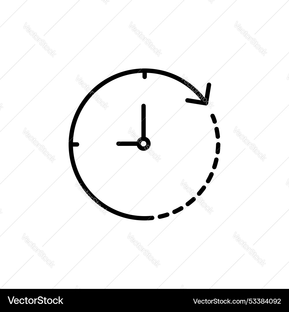 Time forward icon set wait symbol future Time forward icon set wait symbol future vector image