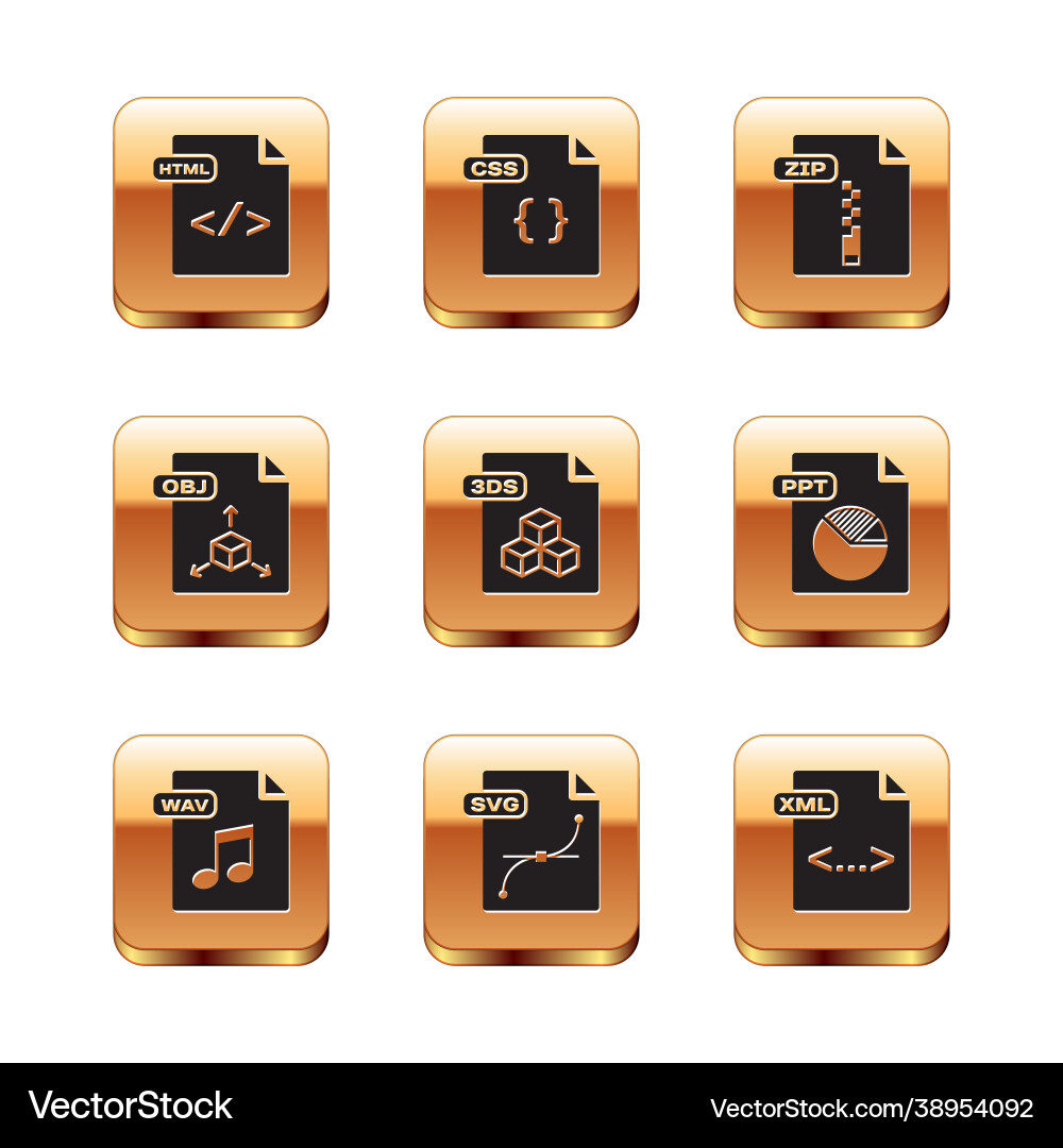 Web Files & Media Icons Vector Image