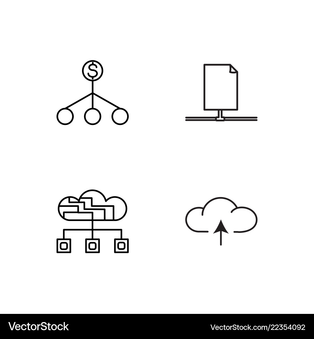 Web simple outlined icons set Web simple outlined icons set vector image