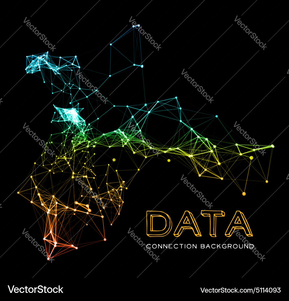 Abstract network connection background vector image