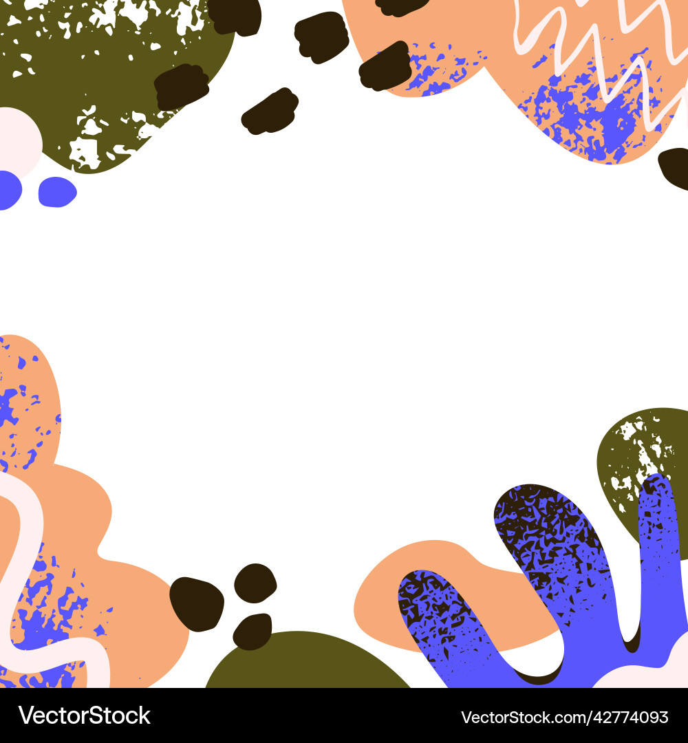 Abstract shapes frame with background for text Abstract shapes frame with background for text vector image