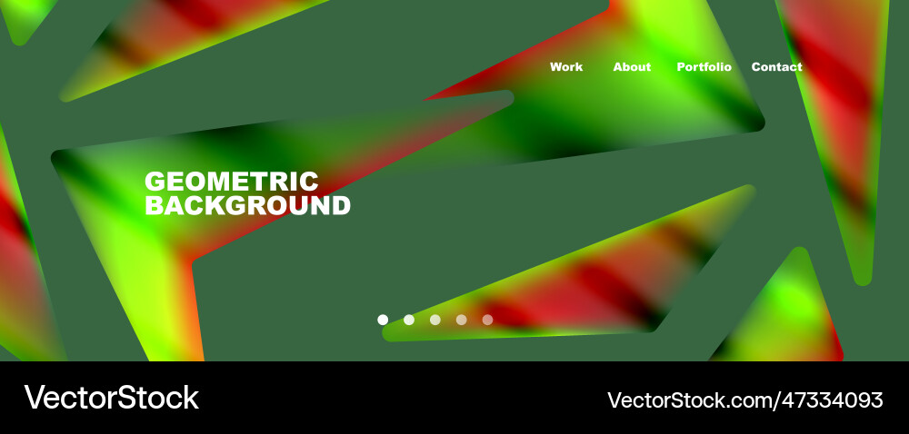 Bright colorful triangular shapes abstract vector image