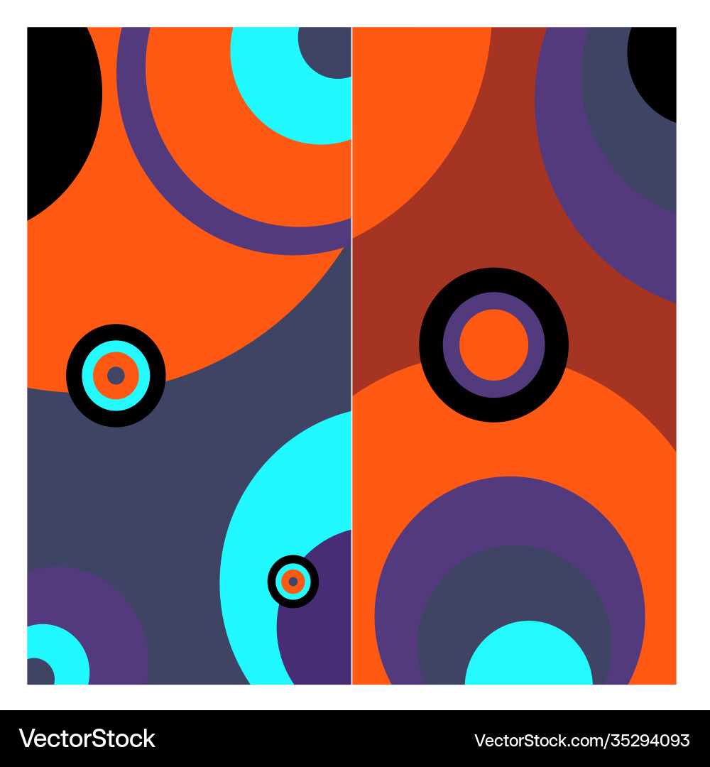 Colorful geometric and curve background pattern vector image