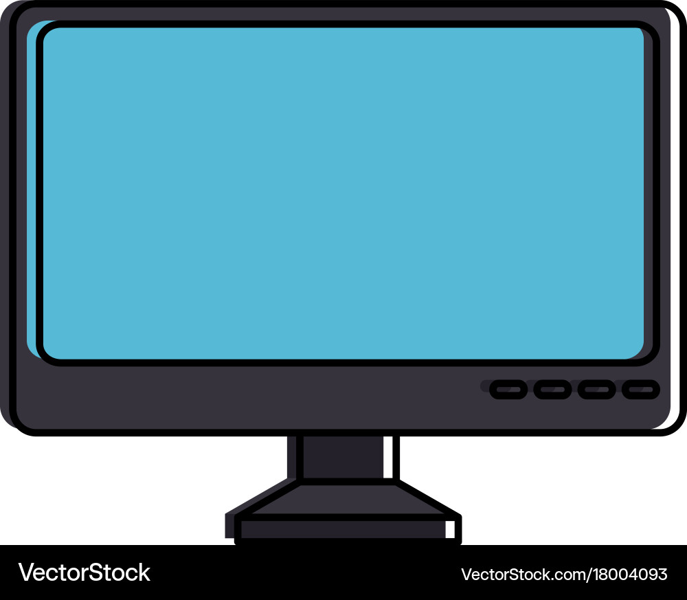 Computer display isolated icon vector image