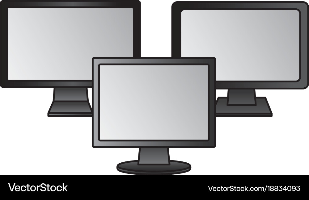 Computer monitor icon image vector image