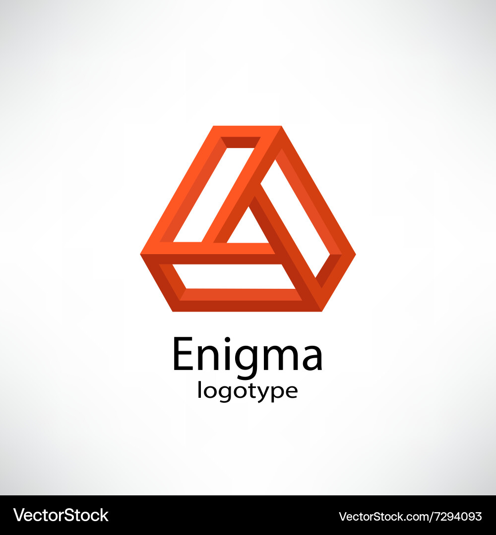 Enigma abstract impossible shapes vector image