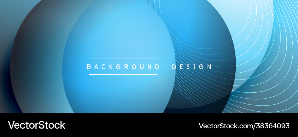 Gradient circles with shadows techno Vector Image