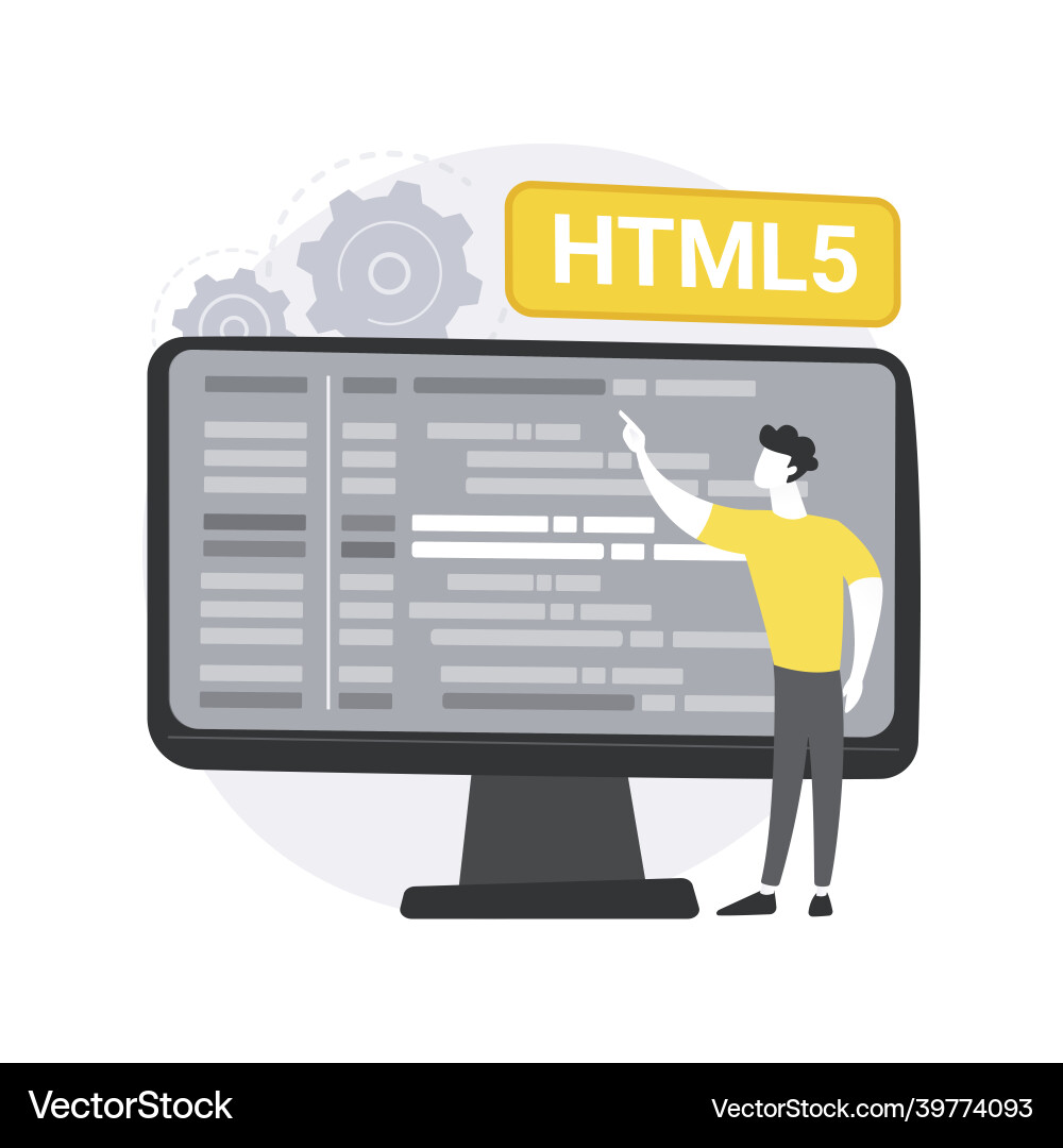 Html5 website development abstract concept Html5 website development abstract concept vector image