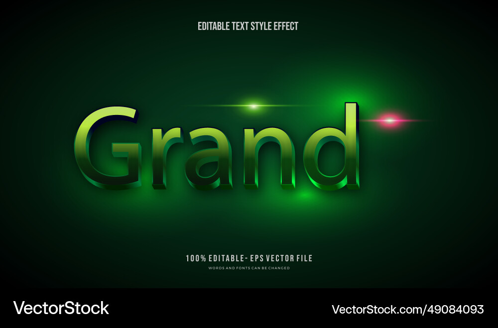 Modern editable text style effect gradient color Modern editable text style effect gradient color vector image
