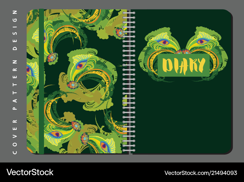 Notebook and diary cover design for print Notebook and diary cover design for print vector image