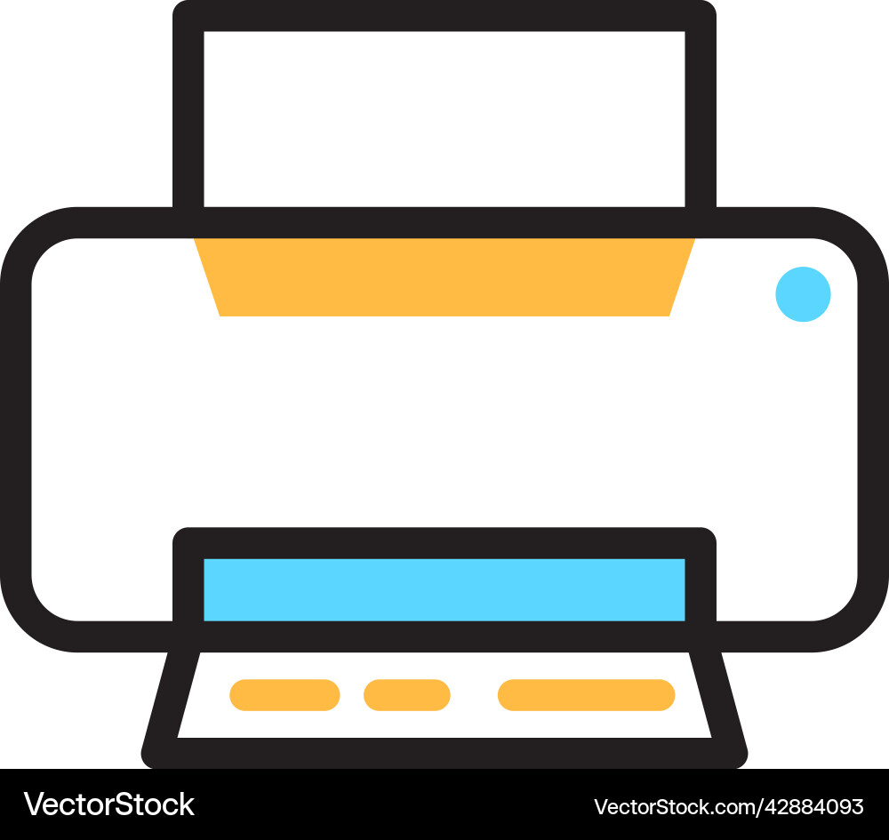 Printer icon electronic office device copier Printer icon electronic office device copier vector image