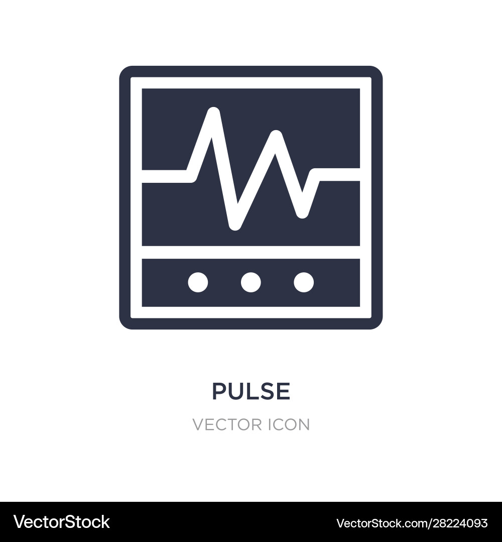 Pulse icon on white background simple element Pulse icon on white background simple element vector image