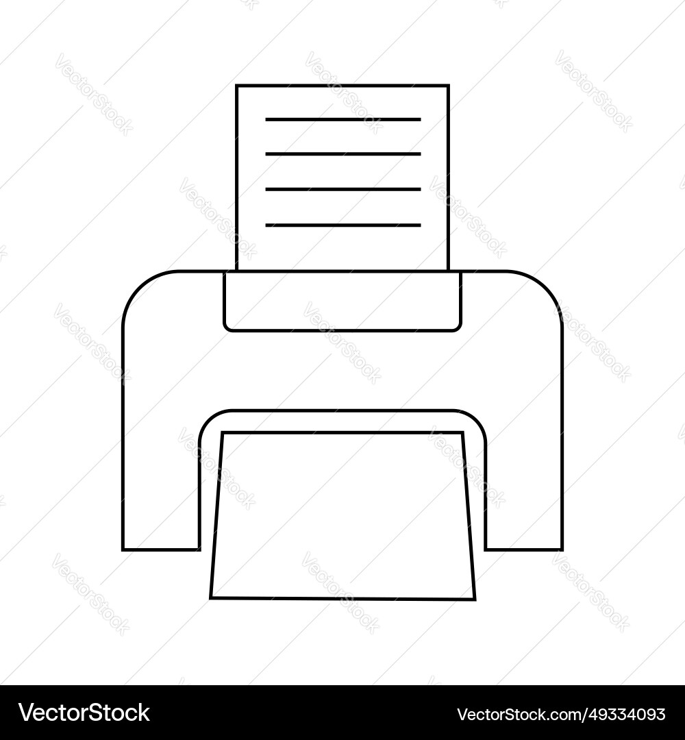 Simple of printer personal computer component icon Simple of printer personal computer component icon vector image